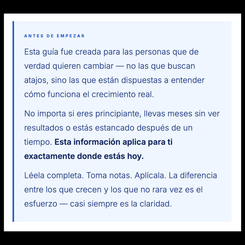 Para de Entrenar a Ciegas — Guía Base Vol. I